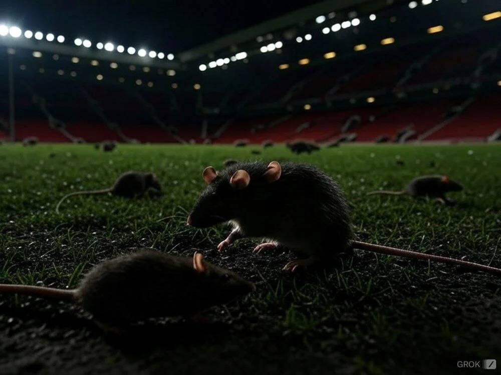 Old Trafford'da istila! Manchester United'ın stadını fare bastı 6